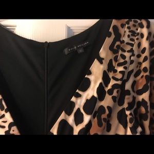 David Meisner animal print cocktail dress